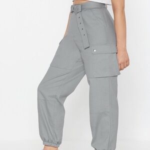 Nasty Gal Belted Cargo Pants. Size 6